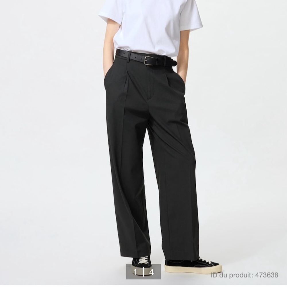 Uniqlo Pleated Black Pants - Size S